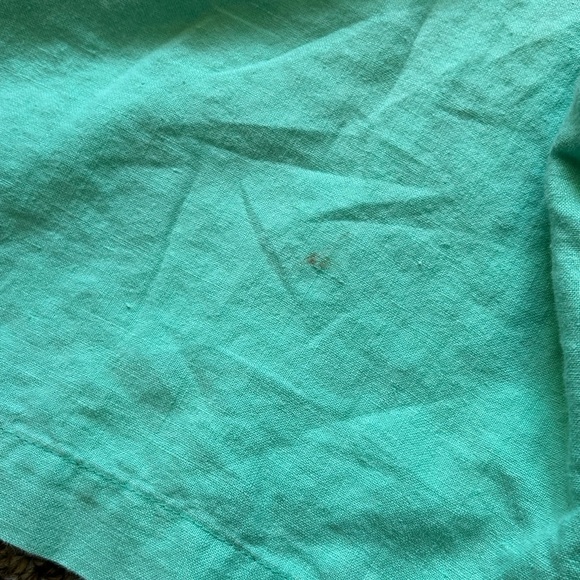 ❤Vintage 1980s Esprit Mint Green High Waisted Linen Cotton Blend Shorts Size 7/8 - Picture 4 of 5